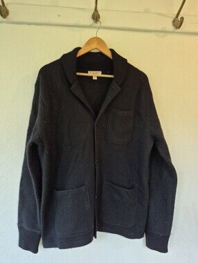 Wallace And Barnes 100% Merino Wool Sweater Jacket Size Large